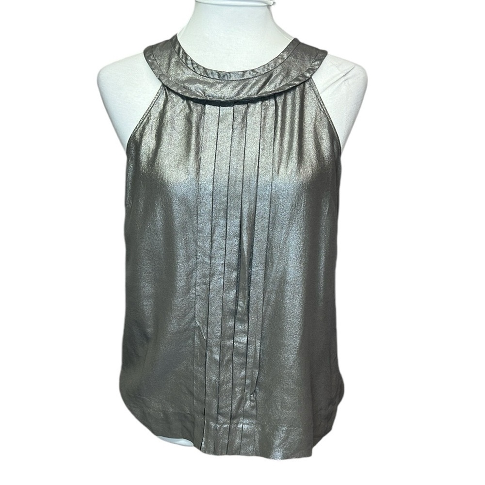 J. Crew Metallic Silk Blouse